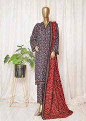 WK-0103-PR R77- 3 Piece Khaddar Printed Stitched Suit