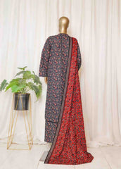 WK-0103-PR R77- 3 Piece Khaddar Printed Stitched Suit
