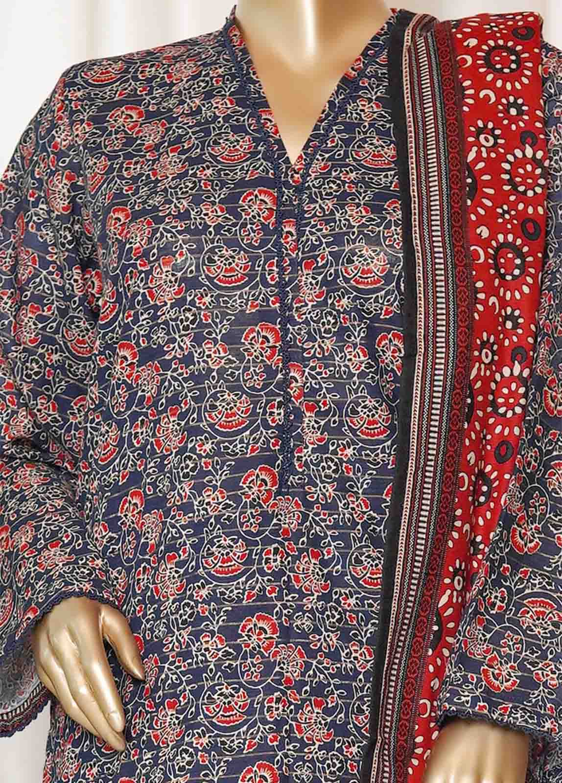 WK-0103-PR R77- 3 Piece Khaddar Printed Stitched Suit