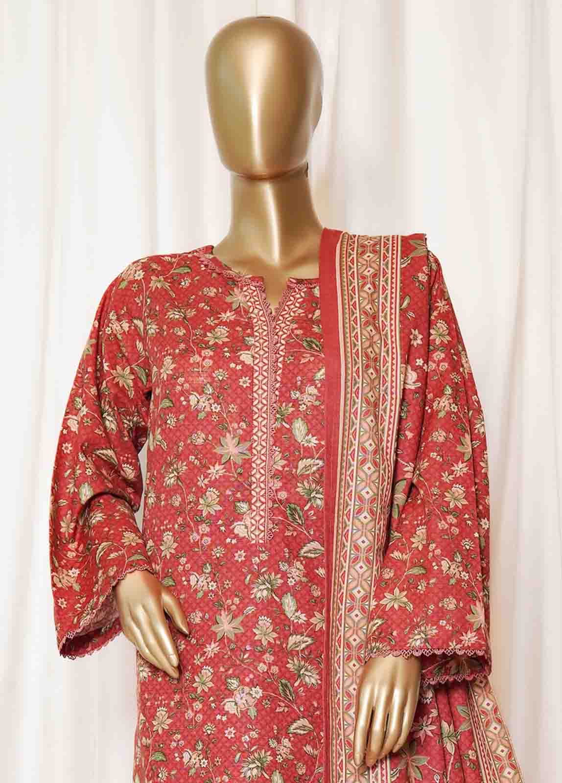WK-0105-PR R77- 3 Piece Khaddar Printed Stitched Suit
