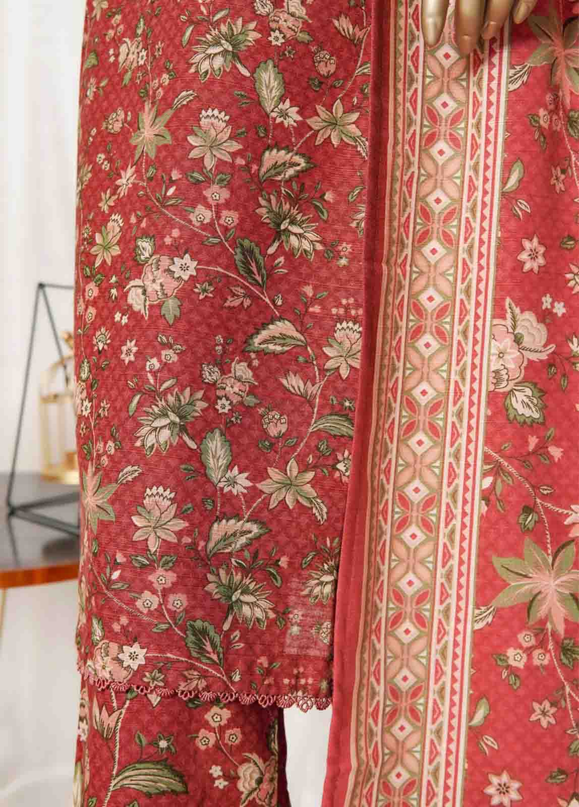 WK-0105-PR R77- 3 Piece Khaddar Printed Stitched Suit