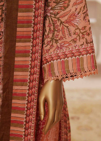 Bin Saeed Fabric - WK-0106 R-3 Piece Khaddar Printed Suit