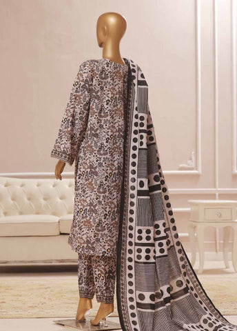 Bin Saeed Fabric - WK-0107 R-3 Piece Khaddar Printed Suit