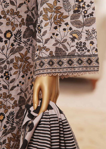 Bin Saeed Fabric - WK-0107 R-3 Piece Khaddar Printed Suit