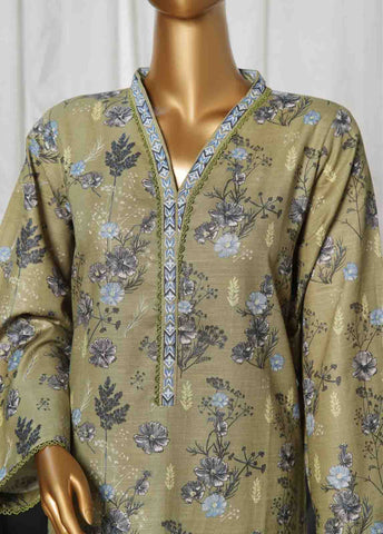 Bin Saeed Fabric - WK-010 -3 Piece Khaddar Printed Suit