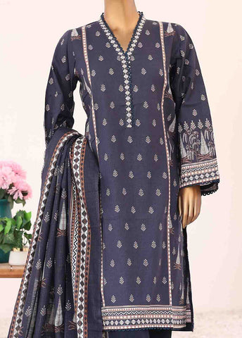 Bin Saeed Fabric - WK-011-3 Piece Khaddar Printed Suit