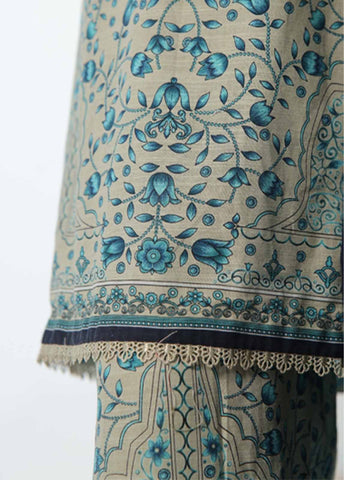 Bin Saeed Fabric - WK-0117-3 Piece Khaddar Printed Suit