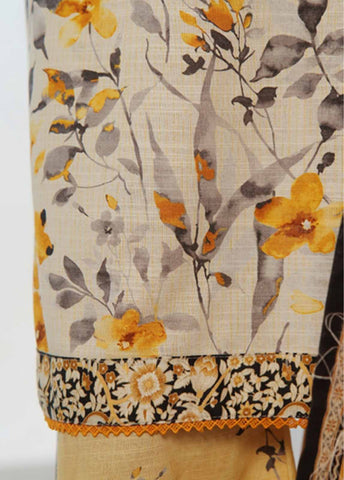 Bin Saeed Fabric - WK-0118-3 Piece Khaddar Printed Suit