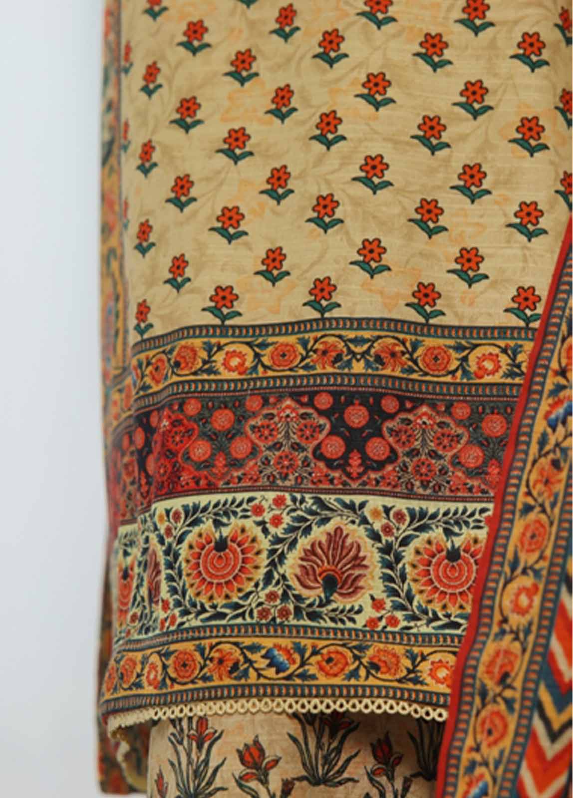 Bin Saeed Fabric - WK-0119-3 Piece Khaddar Printed Suit