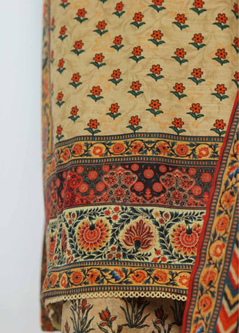 Bin Saeed Fabric - WK-0119-3 Piece Khaddar Printed Suit