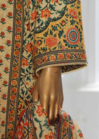 Bin Saeed Fabric - WK-0119-3 Piece Khaddar Printed Suit