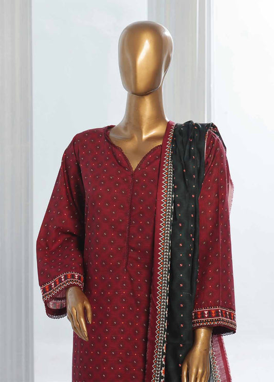 WK-0121-3 Piece Khaddar Printed Suit