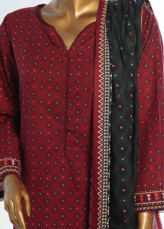 WK-0121-3 Piece Khaddar Printed Suit