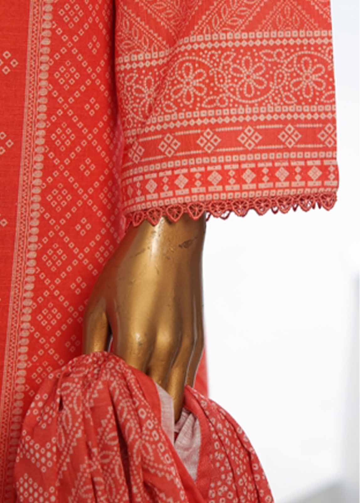 Bin Saeed Fabric - WK-0122-3 Piece Khaddar Printed Suit