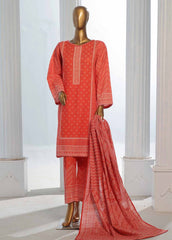 WK-0122-3 Piece Khaddar Printed Suit