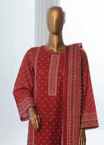 Bin Saeed Fabric - WK-0123-3 Piece Khaddar Printed Suit