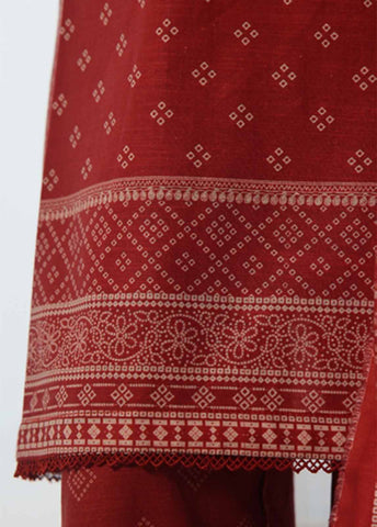 Bin Saeed Fabric - WK-0123-3 Piece Khaddar Printed Suit