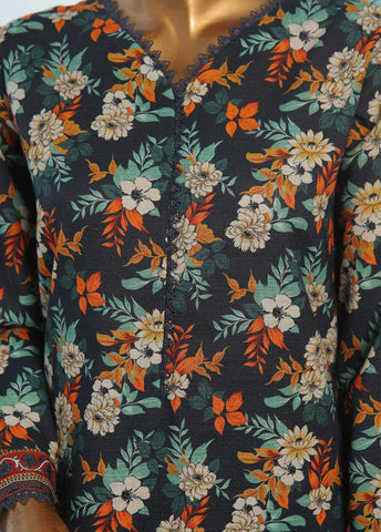 Bin Saeed Fabric - WK-0124-3 Piece Khaddar Printed Suit