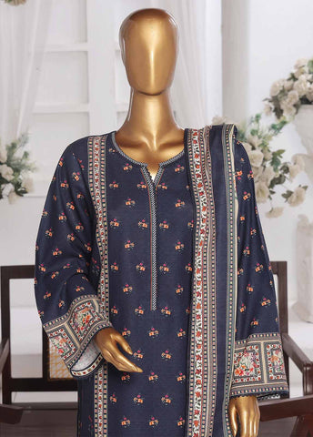 Bin Saeed Fabric - WK-0125 R-3 Piece Khaddar Printed Suit