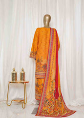 WK-0128-PR R77- 3 Piece Khaddar Printed Stitched Suit