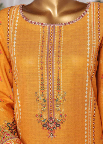 Bin Saeed Fabric - WK-0128 R-3 Piece Khaddar Printed Suit