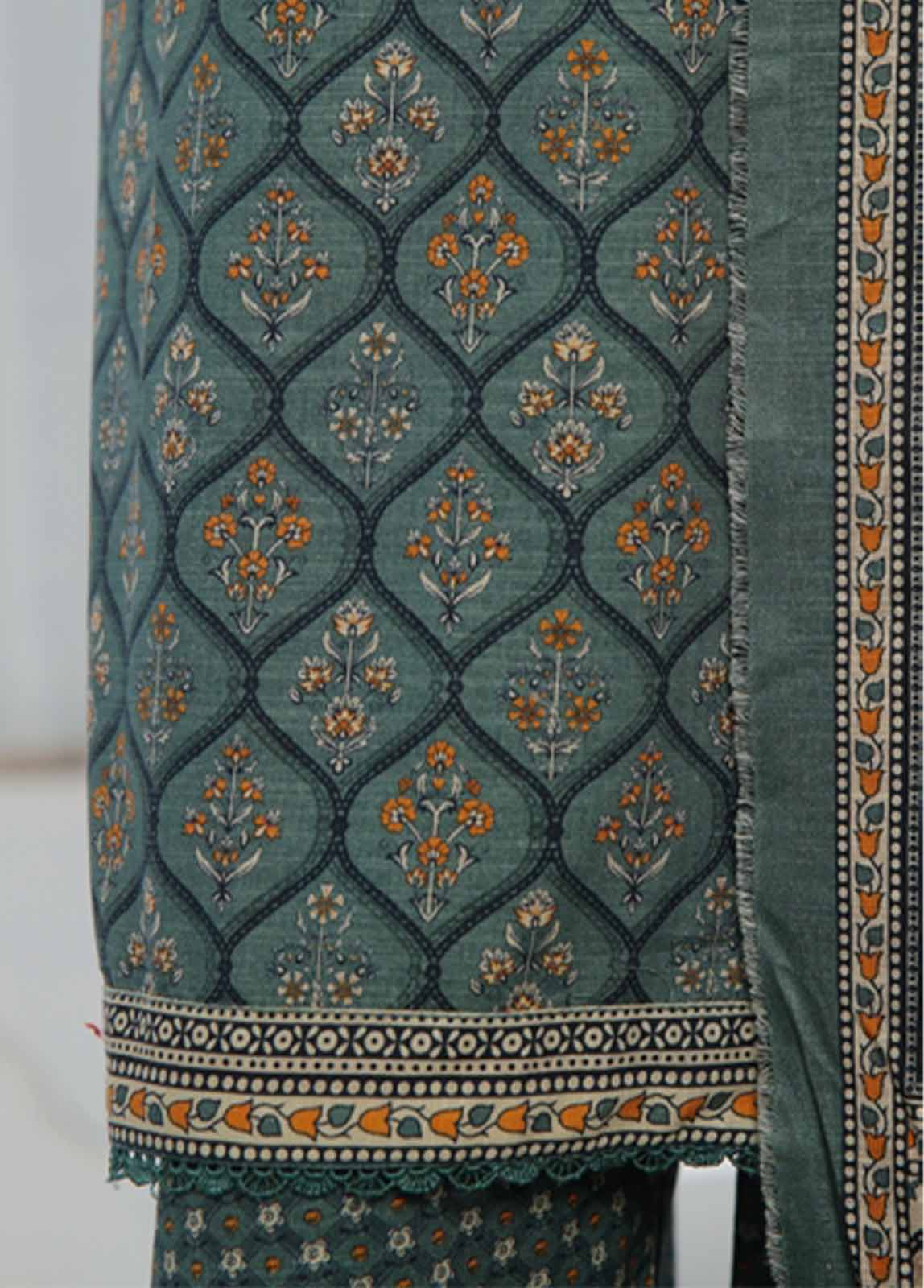 Bin Saeed Fabric - WK-0130-3 Piece Khaddar Printed Suit