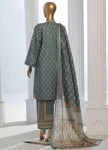 Bin Saeed Fabric - WK-0130-3 Piece Khaddar Printed Suit