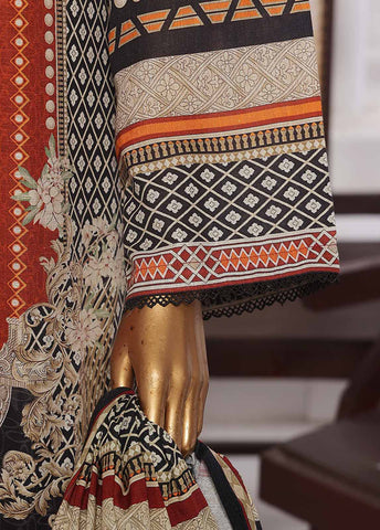 Bin Saeed Fabric - WK-0134 R-3 Piece Khaddar Printed Suit