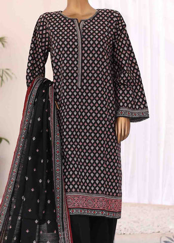Bin Saeed Fabric - WK-015-3 Piece Khaddar Printed Suit