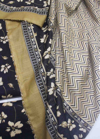 WKU-015 B-3 Piece Khaddar Printed UnStitched Suit