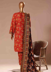 WK-019 A-3 Piece Khaddar Printed Suit