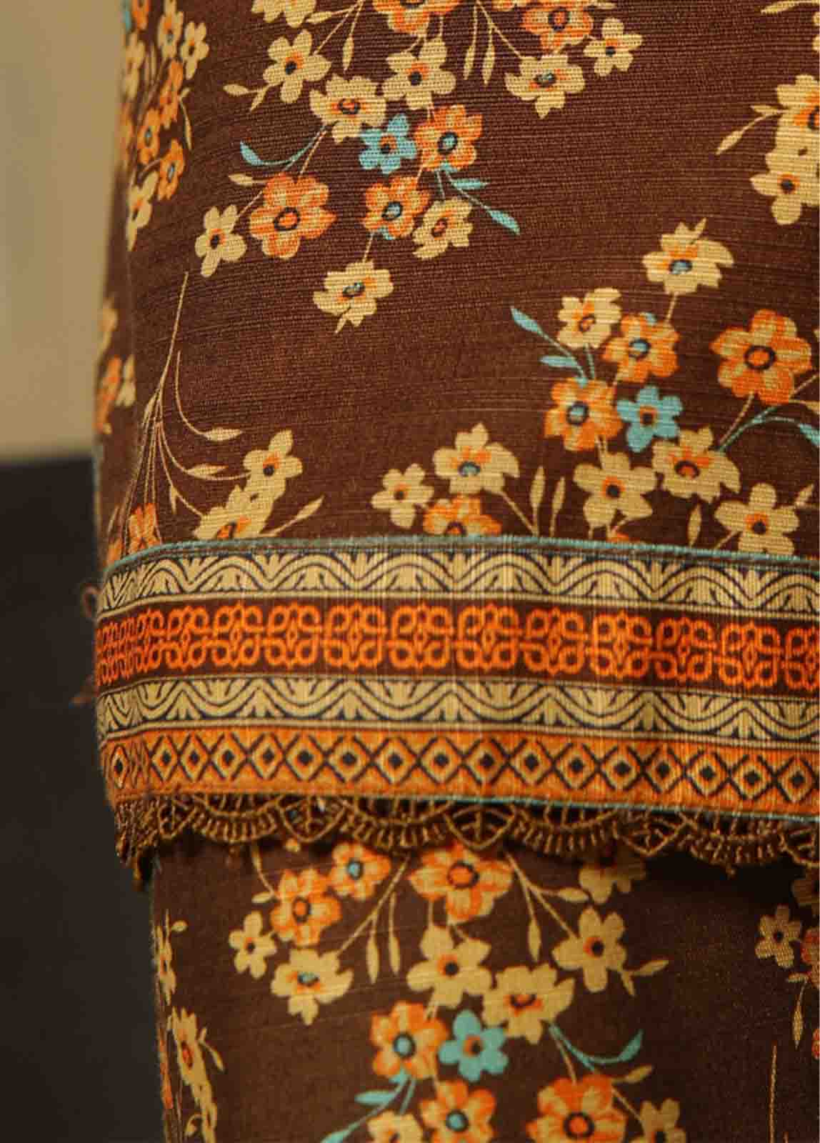 Bin Saeed Fabric - WK-020-3 Piece Khaddar Printed Suit