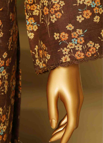 Bin Saeed Fabric - WK-020-3 Piece Khaddar Printed Suit