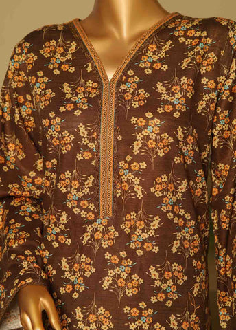 Bin Saeed Fabric - WK-020-3 Piece Khaddar Printed Suit