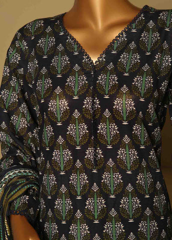 WK-022-3 Piece Khaddar Printed Suit