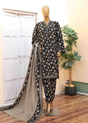 WK-023-3 Piece Khaddar Printed UnStitched Suit