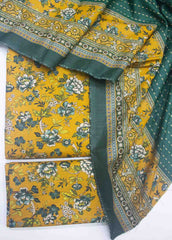 WKU-024-3 Piece Khaddar Printed UnStitched Suit