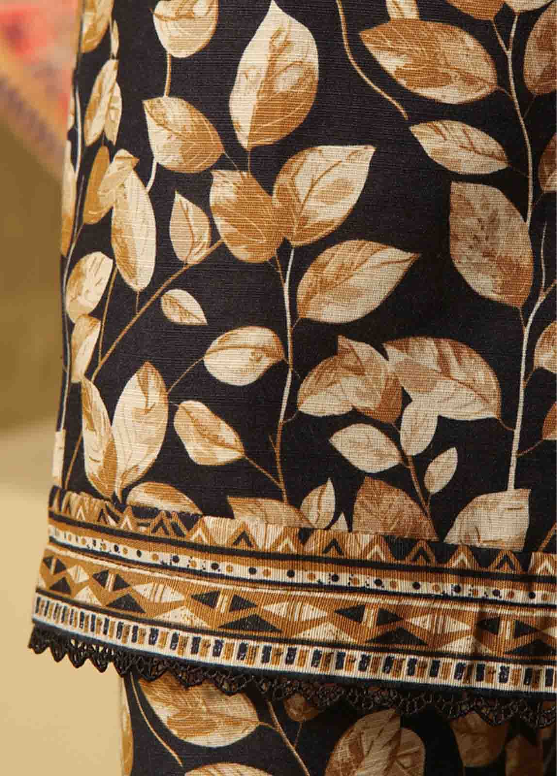 Bin Saeed Fabric - WK-030-3 Piece Khaddar Printed Suit