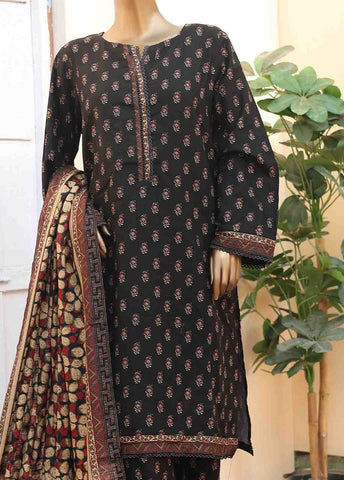 Bin Saeed Fabric - WK-031 -3 Piece Khaddar Printed Suit