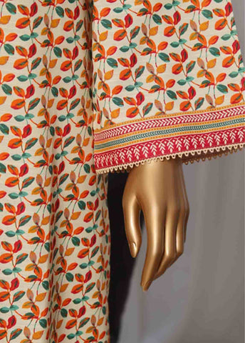 Bin Saeed Fabric - WK-033 -3 Piece Khaddar Printed Suit