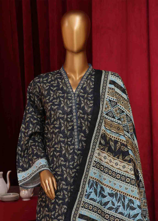 WK-037-3 Piece Khaddar Printed Suit