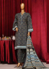 WK-037-3 Piece Khaddar Printed Suit