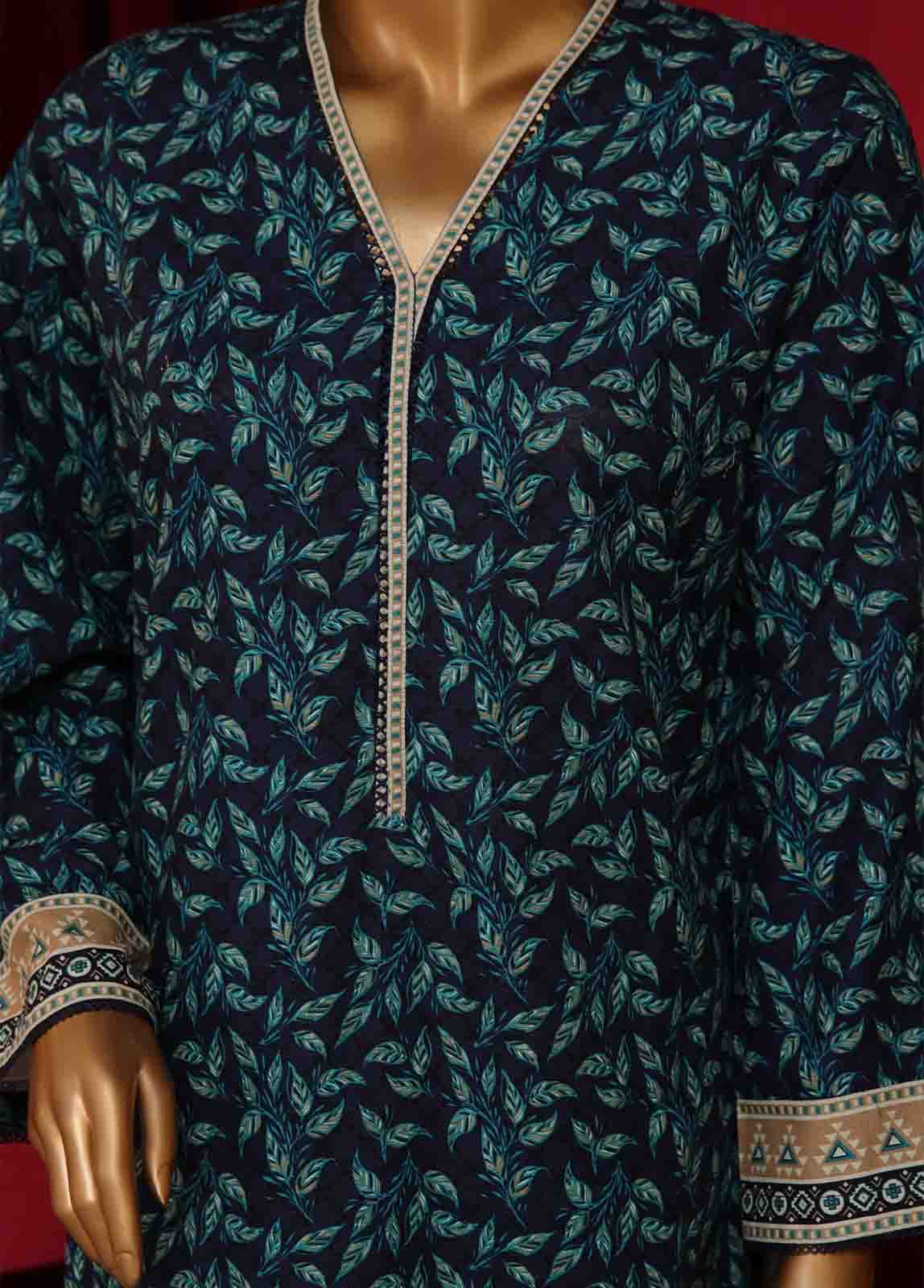 Bin Saeed Fabric - WK-038-3 Piece Khaddar Printed Suit