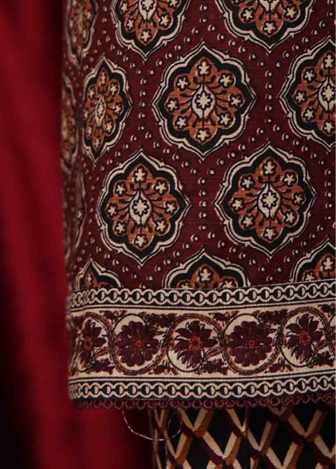 Bin Saeed Fabric - WK-039-3 Piece Khaddar Printed Suit