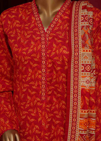 Bin Saeed Fabric - WK-040-3 Piece Khaddar Printed Suit