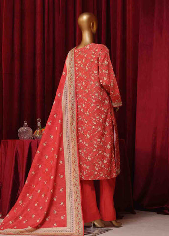 Bin Saeed Fabric - WK-043-3 Piece Khaddar Printed Suit