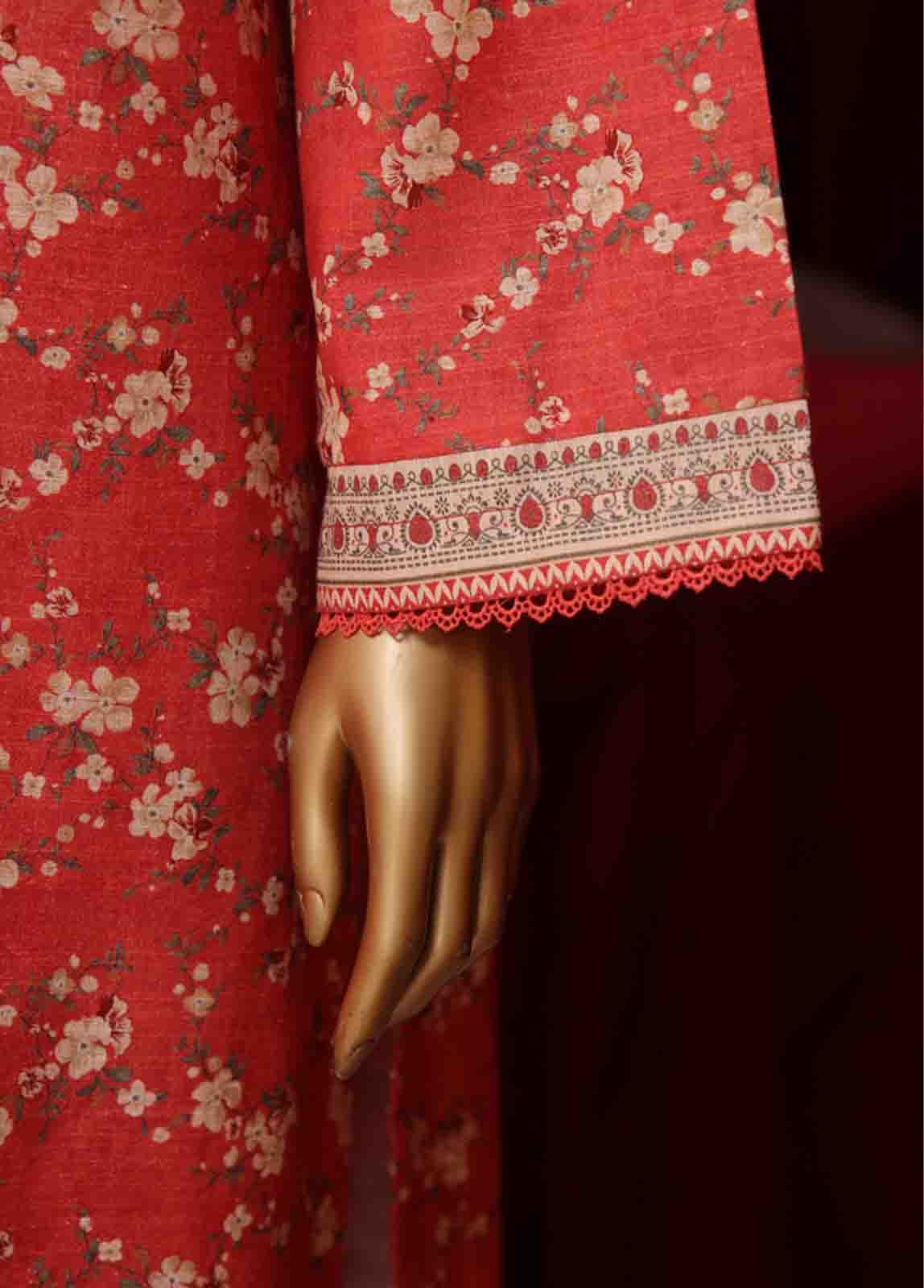 Bin Saeed Fabric - WK-043-3 Piece Khaddar Printed Suit