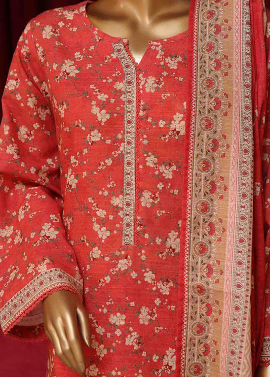 WK-043-3 Piece Khaddar Printed Suit