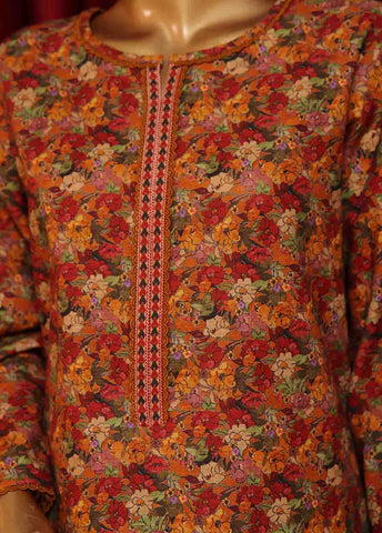 Bin Saeed Fabric - WK-044-3 Piece Khaddar Printed Suit