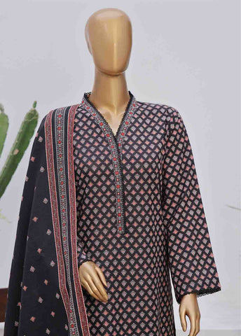Bin Saeed Fabric - WK-045-3 Piece Khaddar Printed Suit